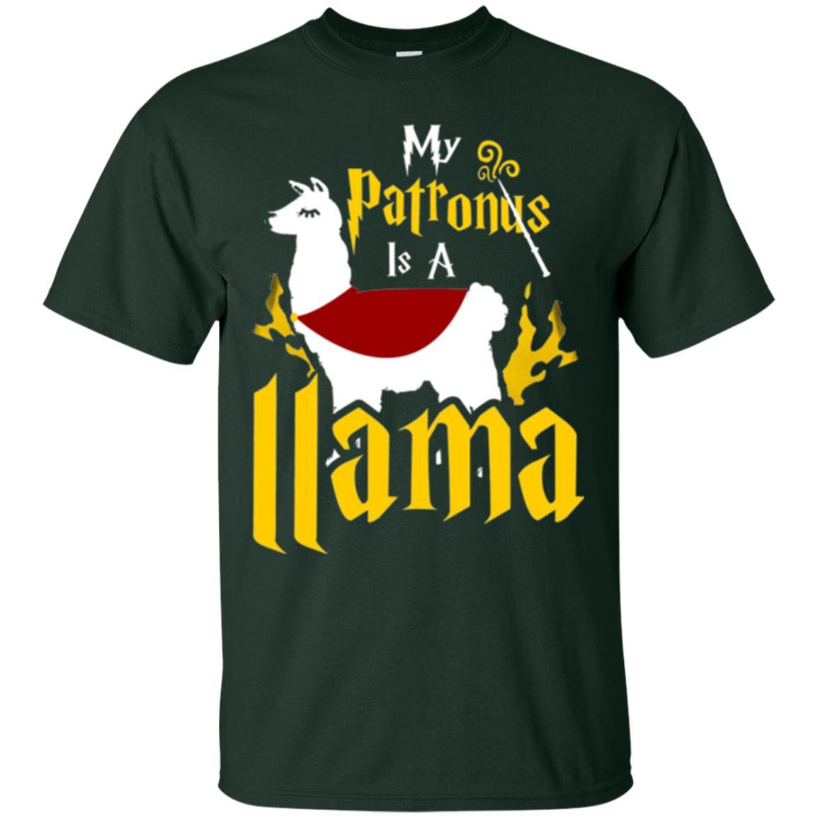 My Patronus Is A Llama T-shirt Forest Green