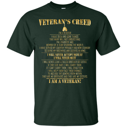 Veterans Creed Im A Veteran I Have Seen And Done Things That Many Will Not Understand Forest