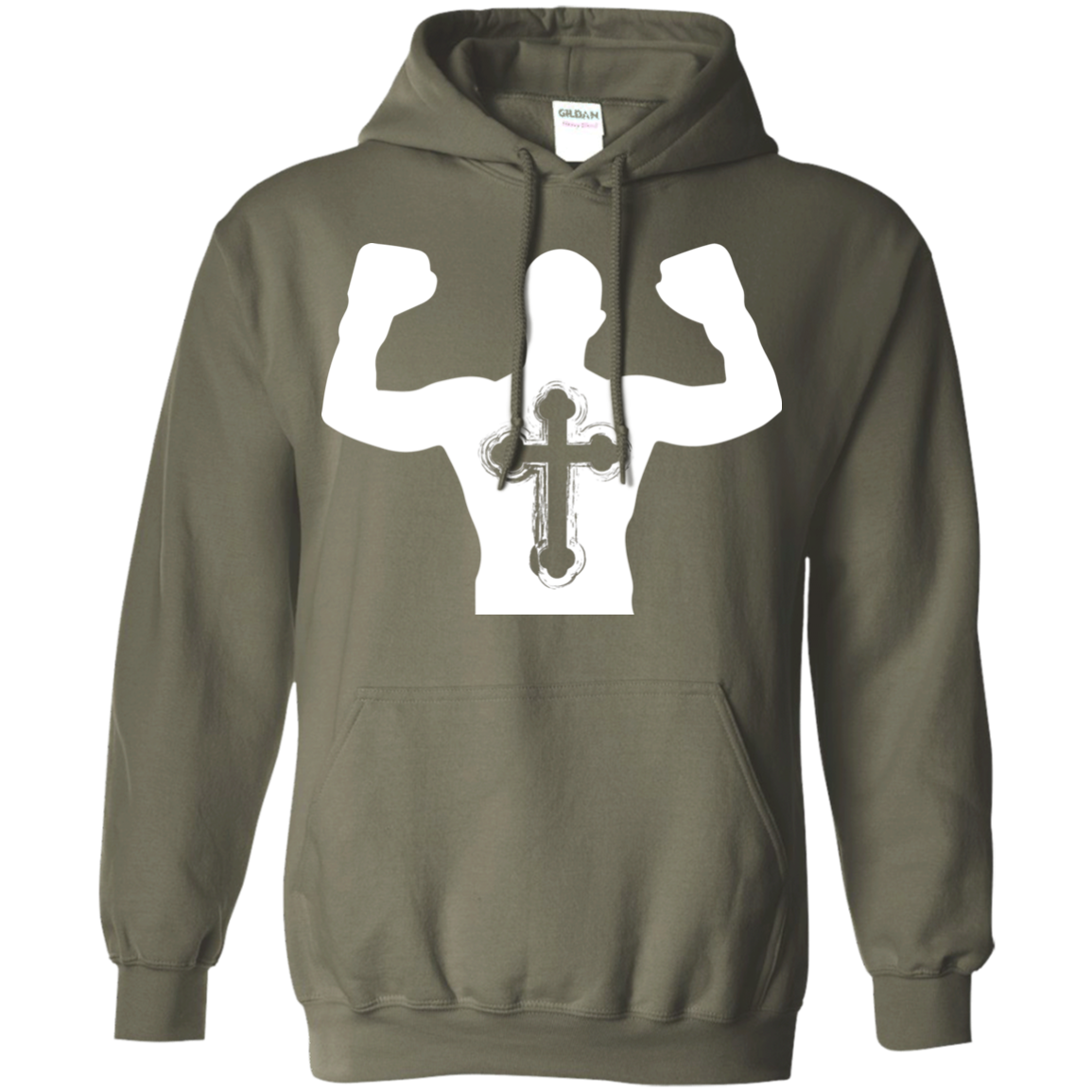 Christian Gym Exercise Workout T-shirt Military Green
