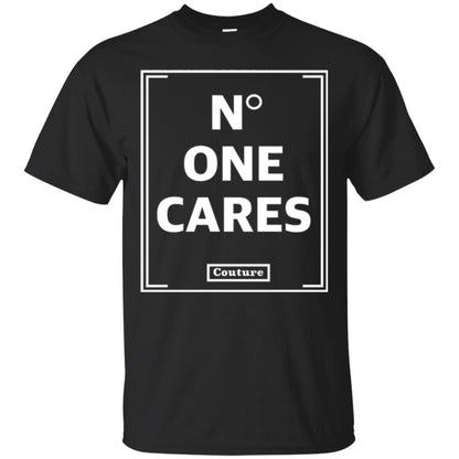 No One Cares Tops Cute Casual T-shirt Black
