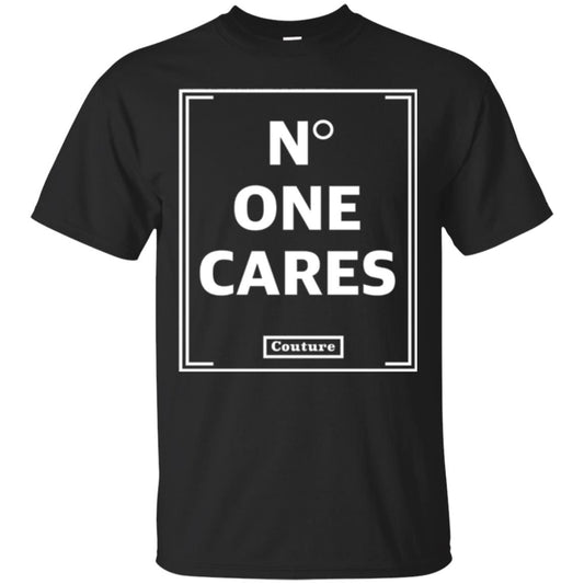 No One Cares Tops Cute Casual T-shirt Black