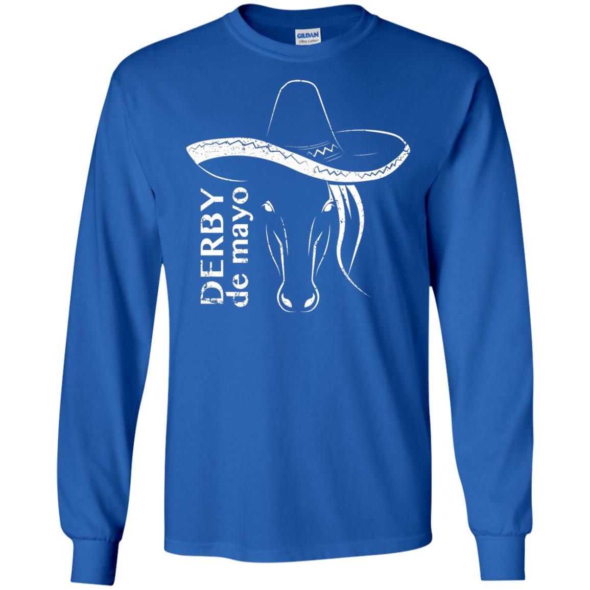 Derby De Mayo Sombrero Horse Race Shirt Royal