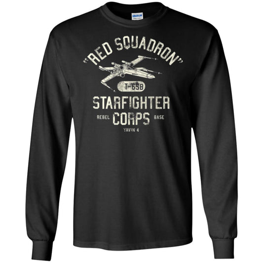 Movie T-shirt Red Squadron Starfighter Rebel Corps Base Black