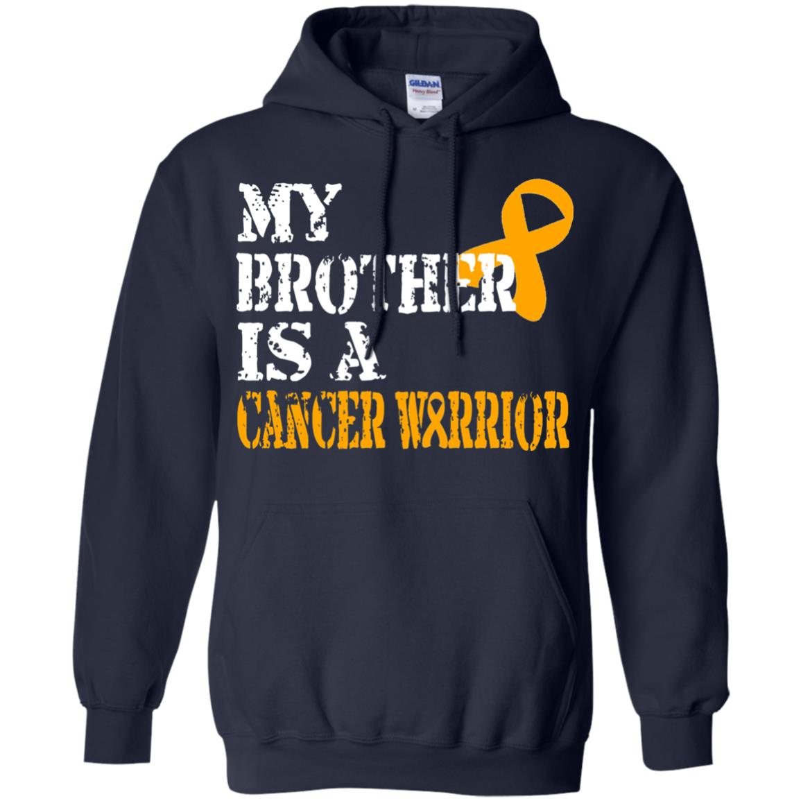 My Brother Is A Cancer Warrior Kidney Cancer Survivor Shirt Navy