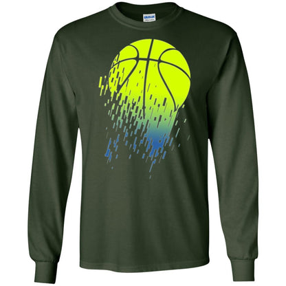 Basketball T-shirt Disintegrating Neon Green Forest Green