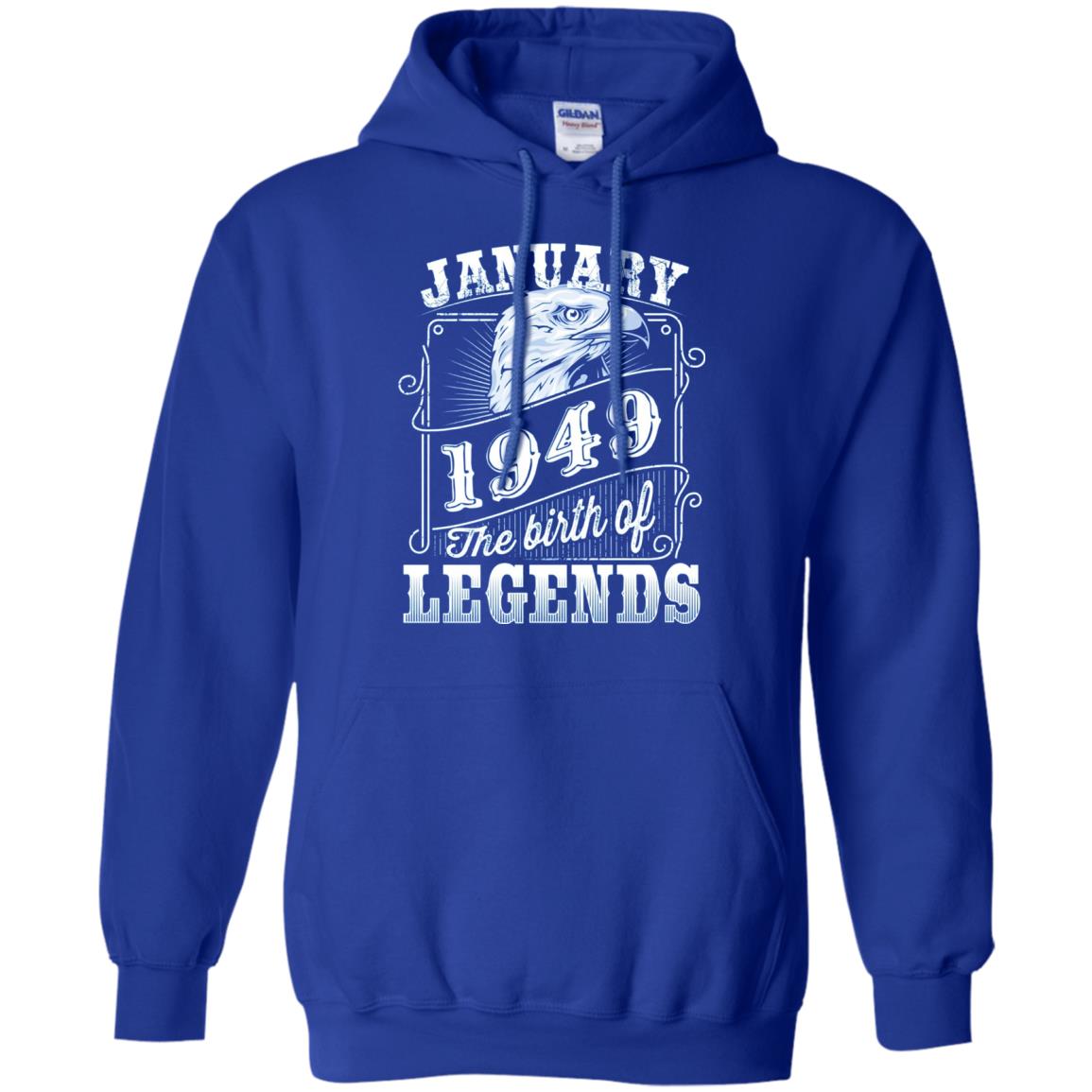 69th Birthday T-shirt January 1949 Birth Of Legend Royal