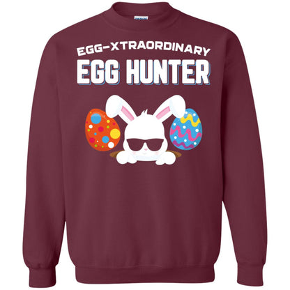 Egg-xtraordinary Egg Hunter Easter Shirt Maroon