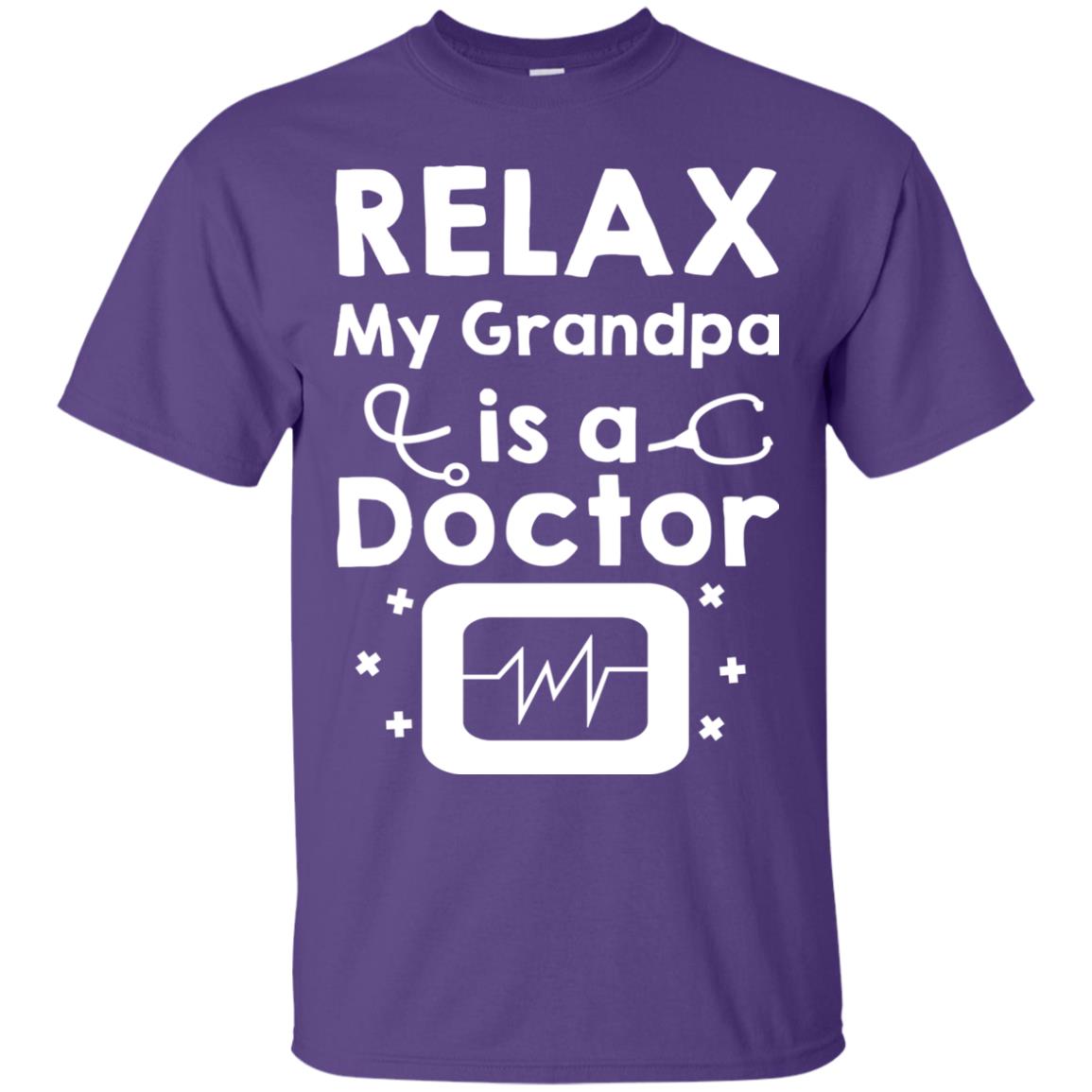 Relax My Grandpa Is A Doctor Shirt Purple