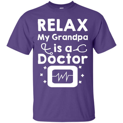 Relax My Grandpa Is A Doctor Shirt Purple
