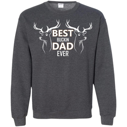 Best Buckin_ Dad Ever Daddy Shirt For Father_s Day Dark Heather