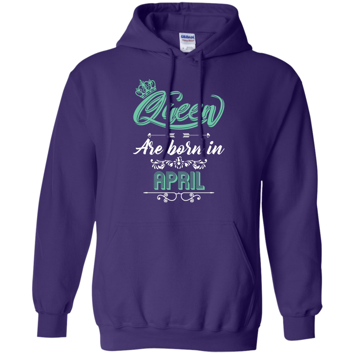 Brithday T-Shirt Queen Are Born In April Purple