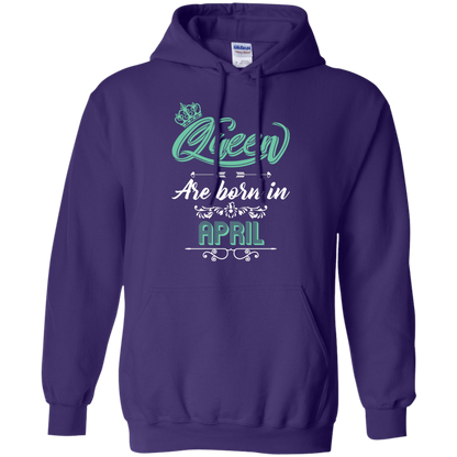 Brithday T-Shirt Queen Are Born In April Purple
