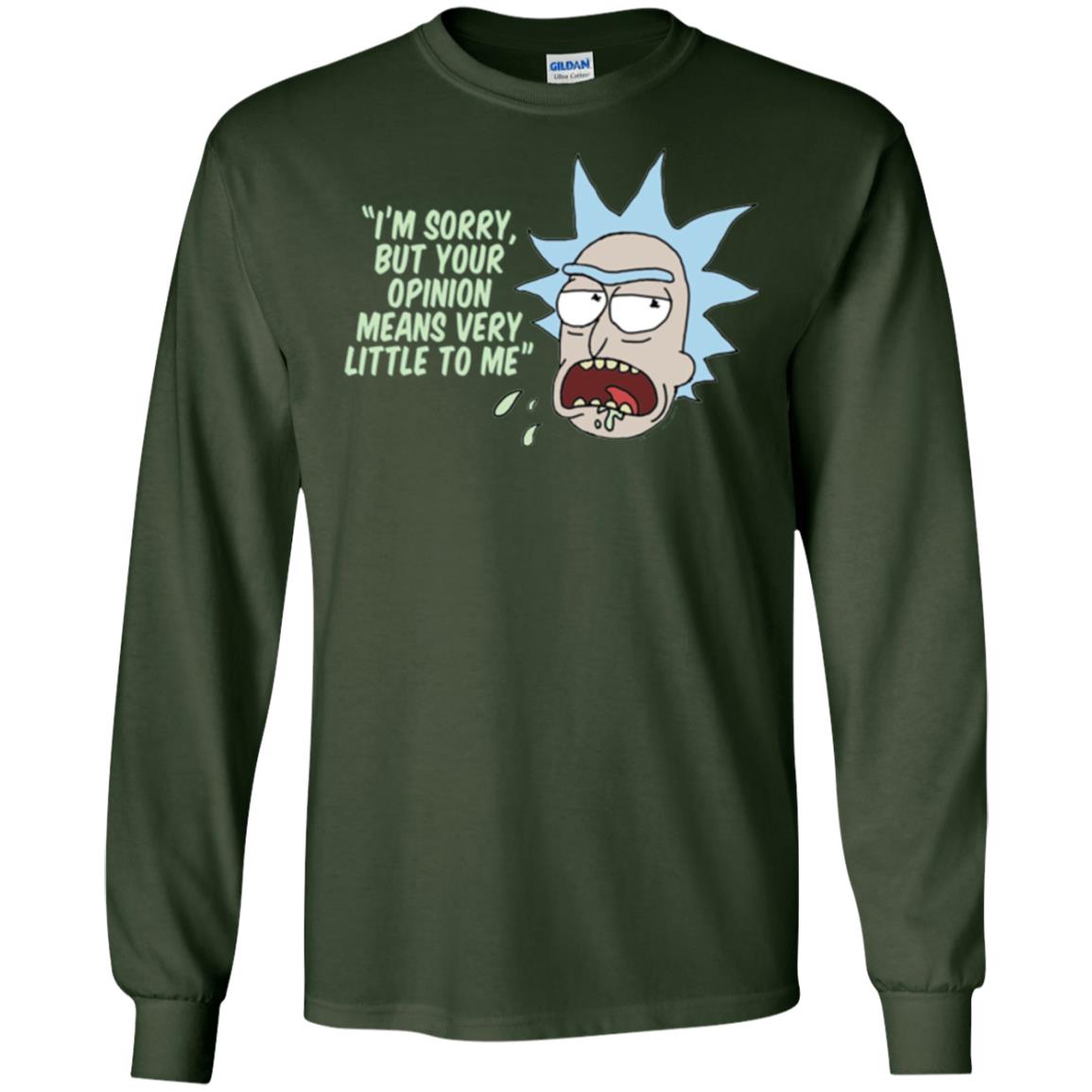 Rick And Morty T-shirt Your Opinion Means Very Little To Me Forest Green