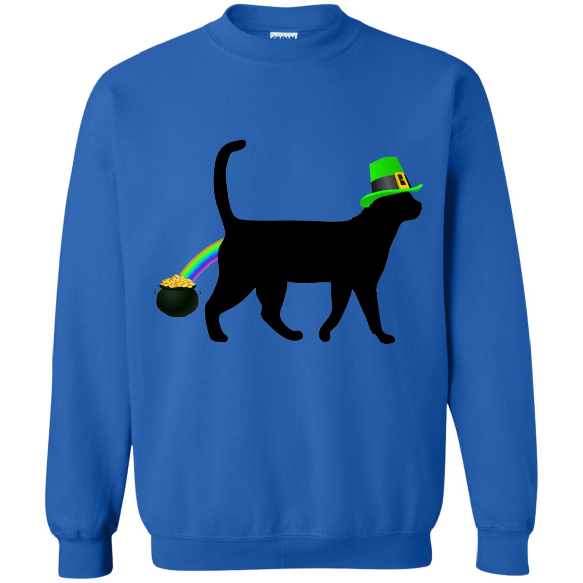 Cat Leprechaun Funny Cat Saint Patrick_s Day T-shirt Royal