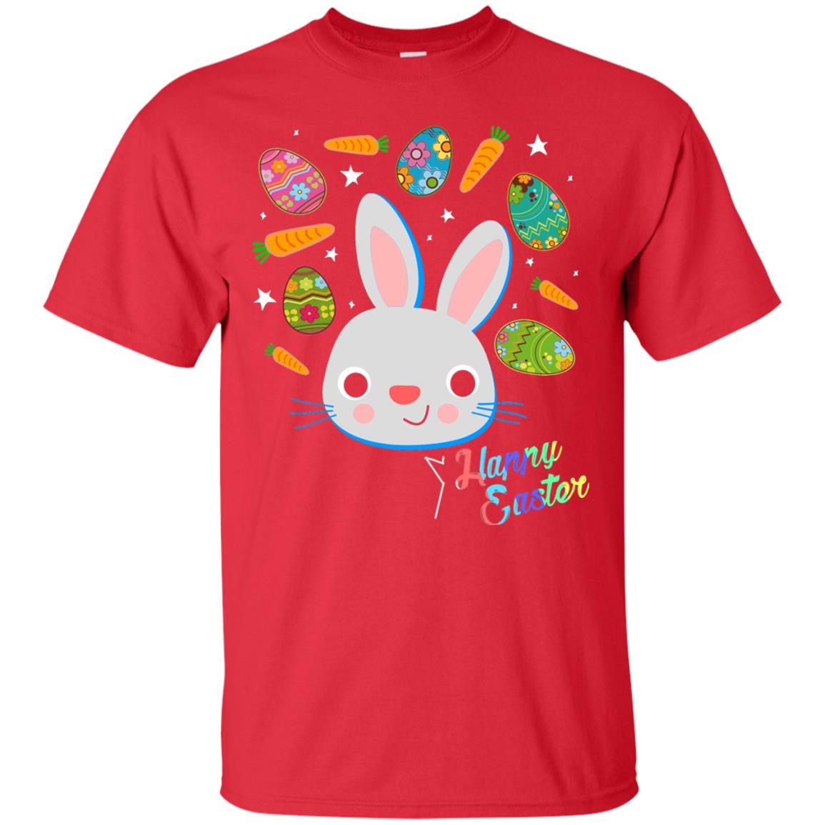 Happy Easter Bunny And Carrot Shirt Red