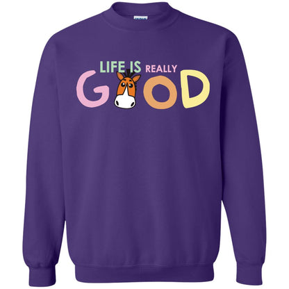 Life Is Really Good With My Cute Horse T-shirt Purple