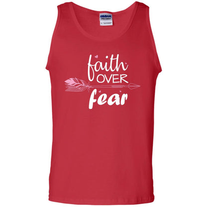 Faith Over Fear Arrow Christian Shirt Red