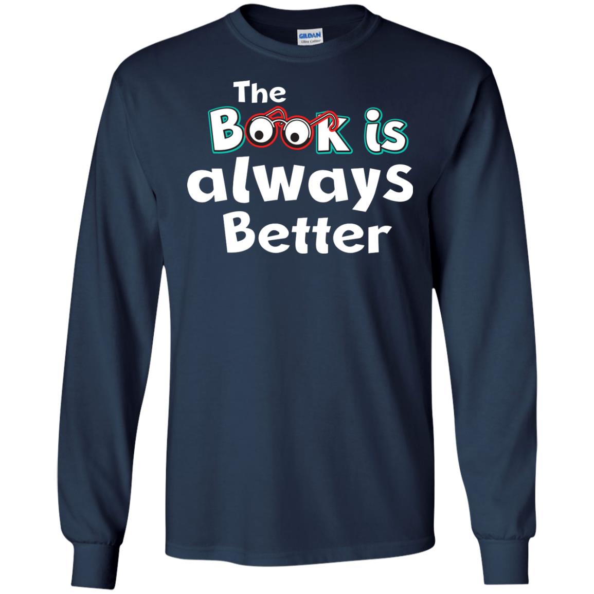 Book Lover T-shirt The Book Is Always Better Navy