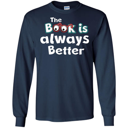 Book Lover T-shirt The Book Is Always Better Navy