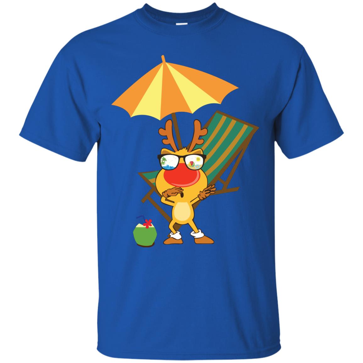Dabbing Reindeer With Sunglasses Celebrate Xmas In July 2018 Shirt Royal