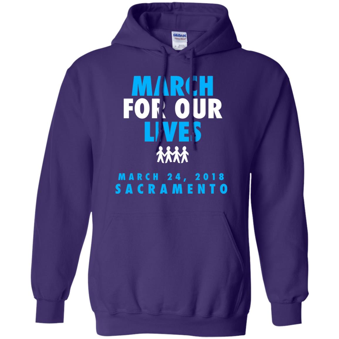 March For Our Lives March 24 2018 Sacramento Anti Gun T-shirt Purple