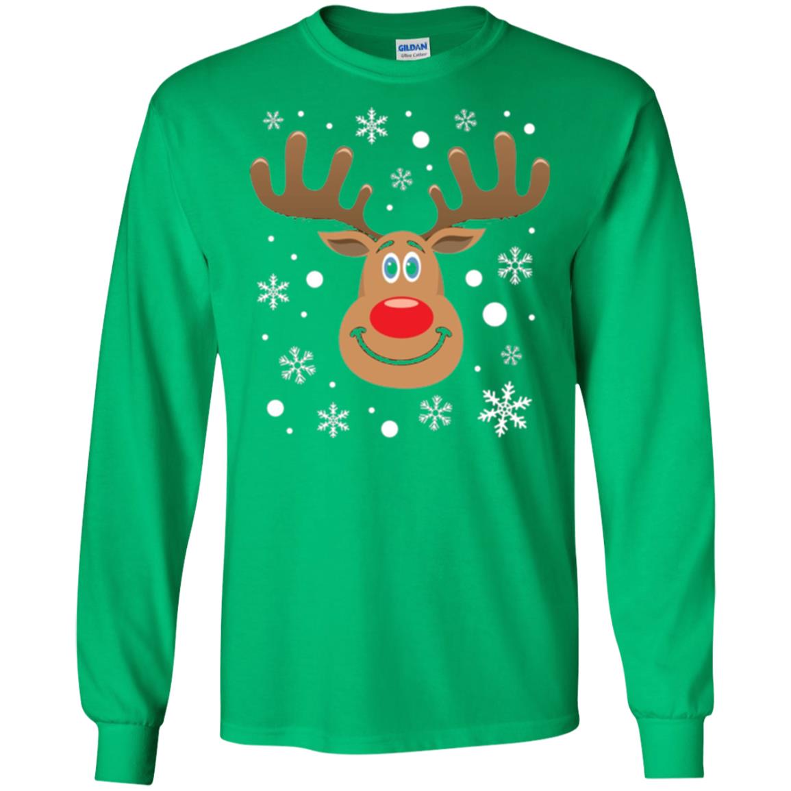Christmas T-shirt Reindeer Merry Christmas Irish Green