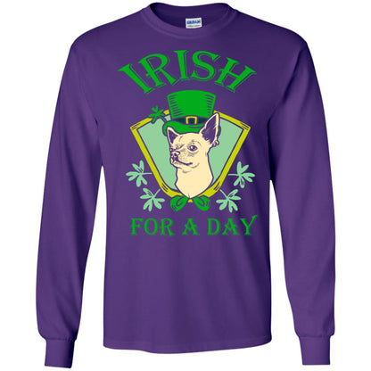 Saint Patrick's Day T-shirt Irish For A Day Purple