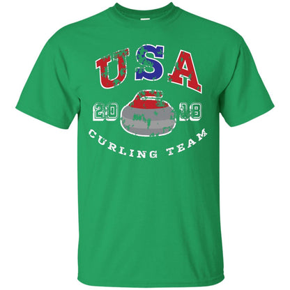 Usa Curling Team 2018 Curling Lover T-shirt Irish Green