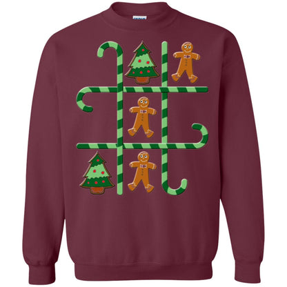 Christmas T-shirt Tic Tac Toe Board Game Maroon