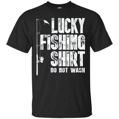 Lucky Fishing Shirt Do Not Wash Cool Fisherman T-shirt Black