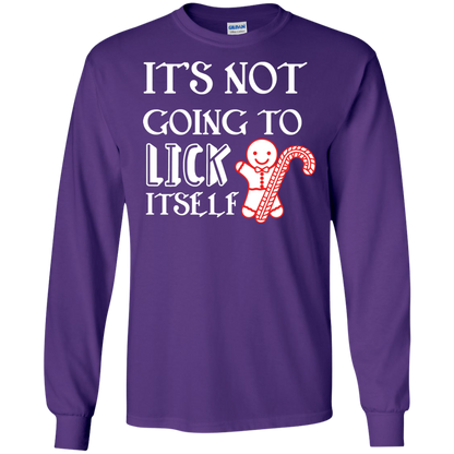 Christmas T-Shirt It's Not Going To Lick Itself Purple