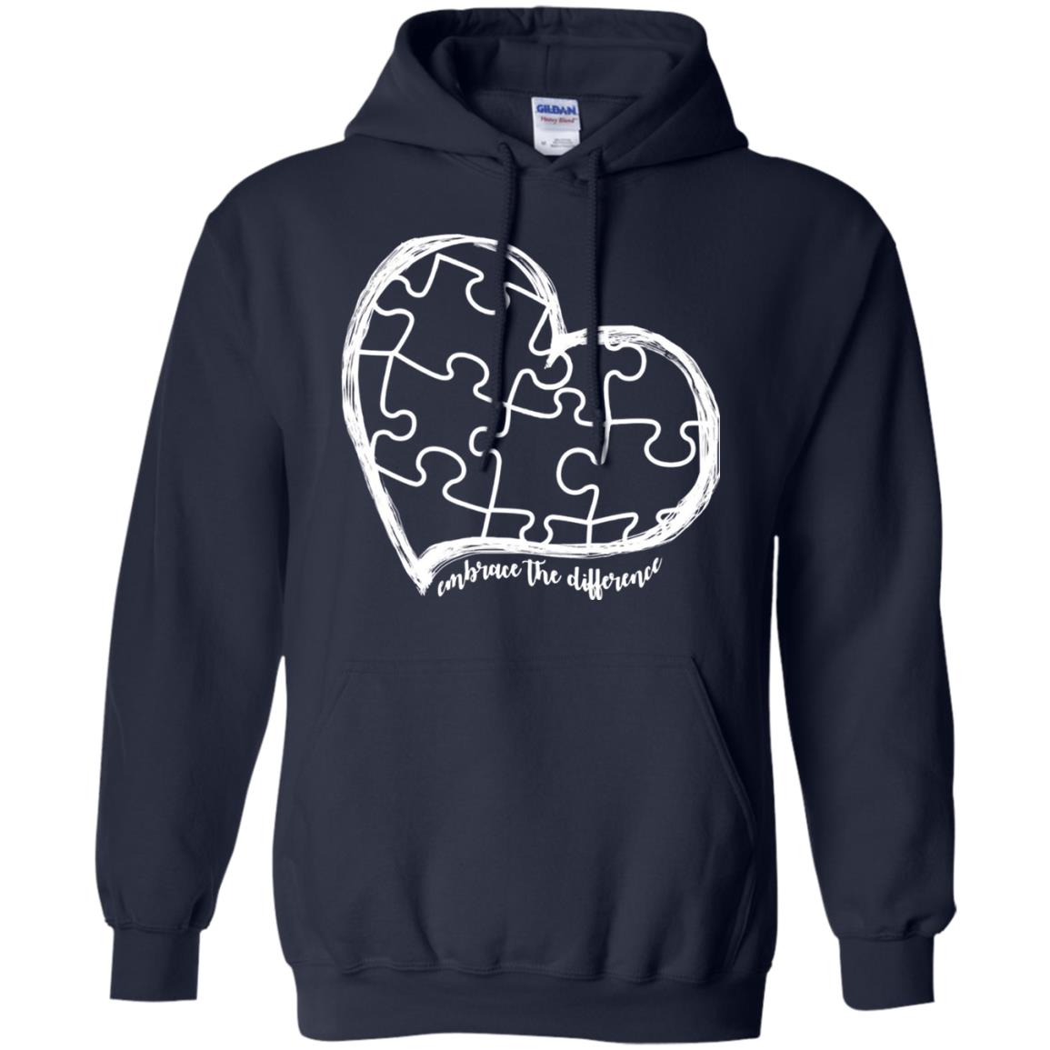 Autism Awareness Embrace Differences Shirt Navy