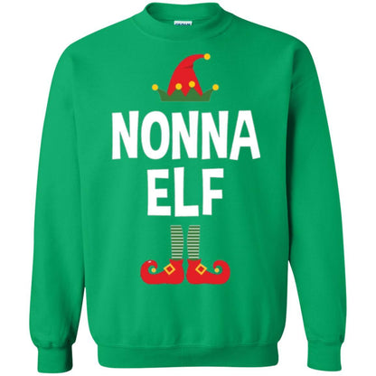 Christmas T-shirt Nonna Elf Christmas Pajamas Irish Green