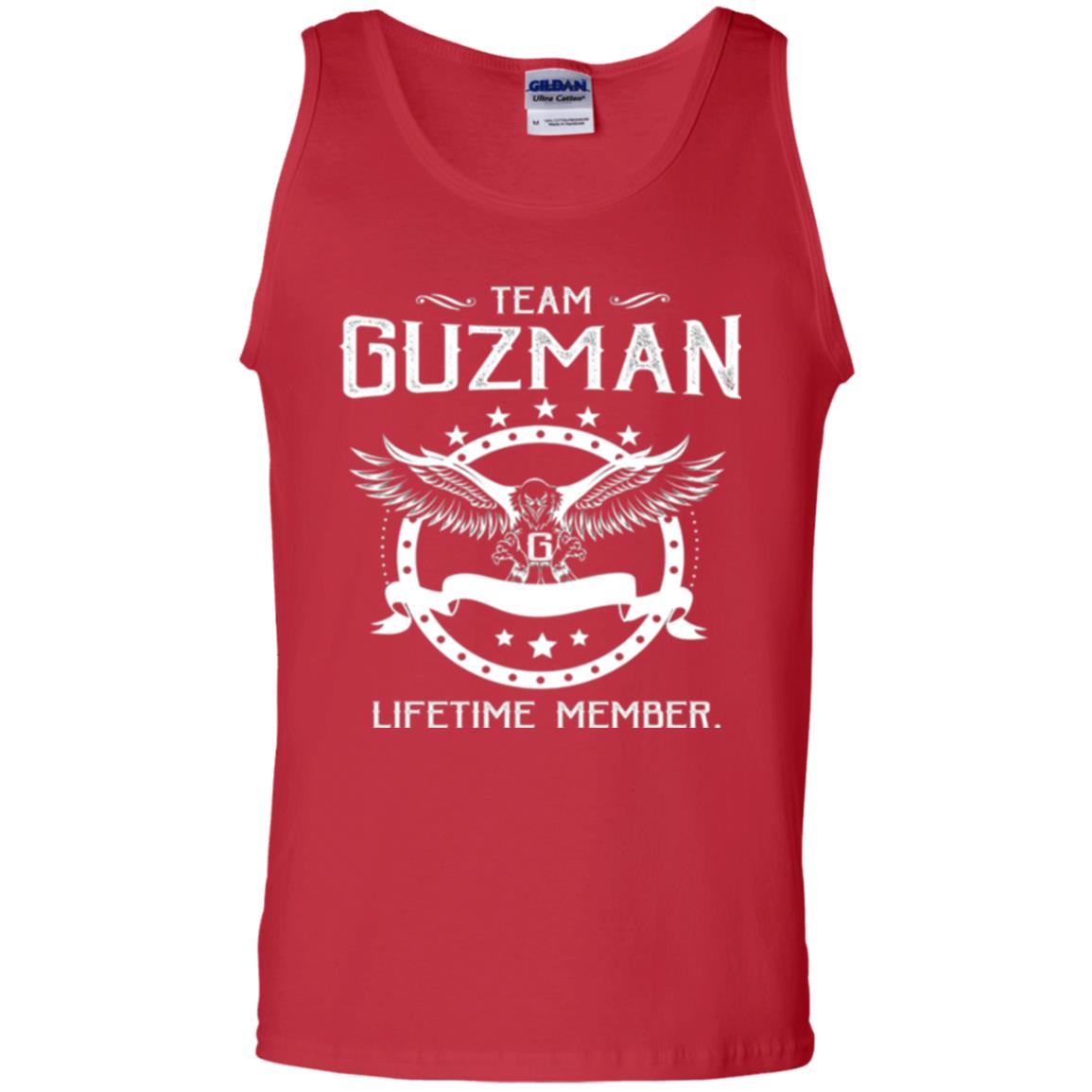 Family T-shirt Team Guzman Lifetime Member Red
