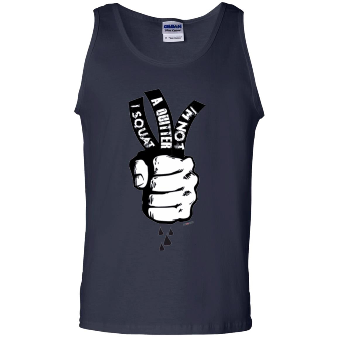 Fitnoquit T-shirt Im Not A Quitter Im Squat Gym Navy
