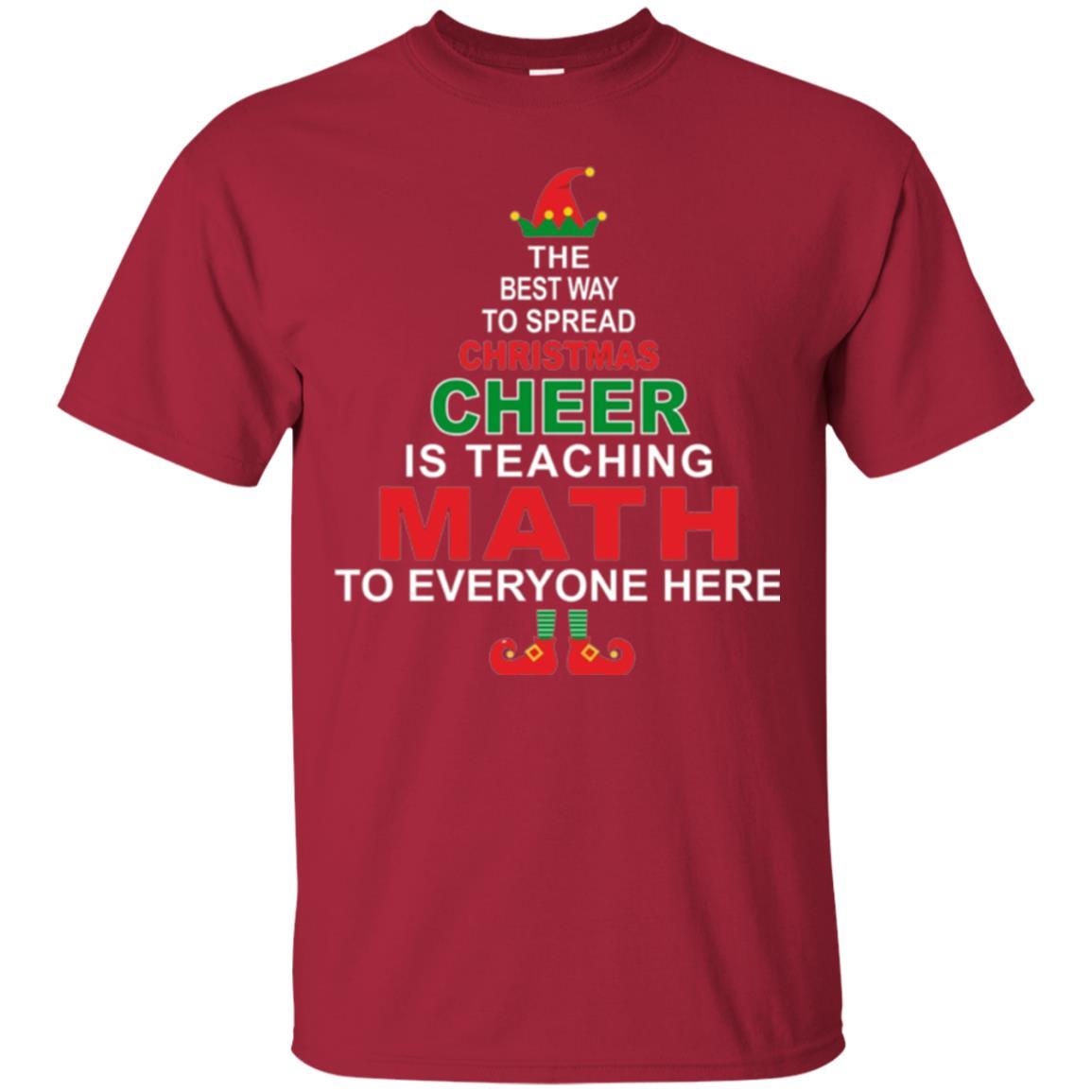 Elf Christmas T-shirt Math Teacher Christmas T-shirt Cardinal