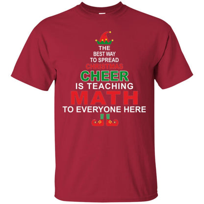Elf Christmas T-shirt Math Teacher Christmas T-shirt Cardinal