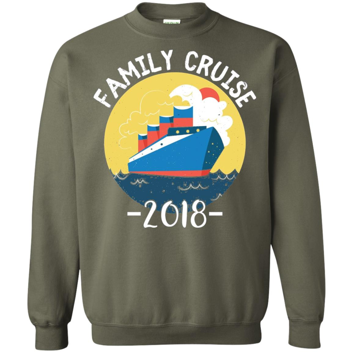 Summer Holiday T-shirt Family Cruise 2018 Military Green