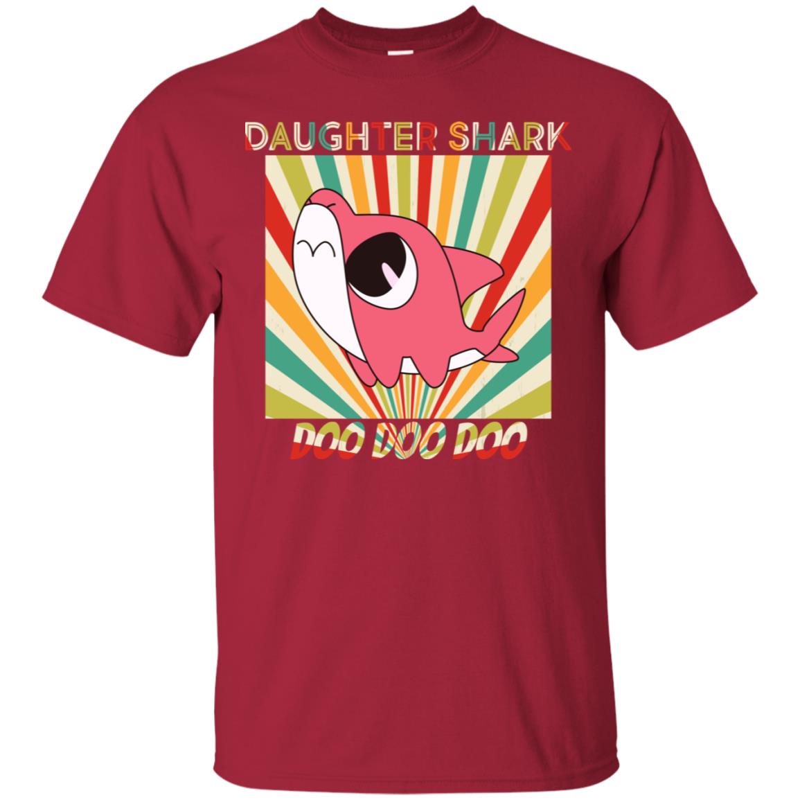 Daughter Shark Doo Doo Doo Family Shark Gift Shirt Cardinal