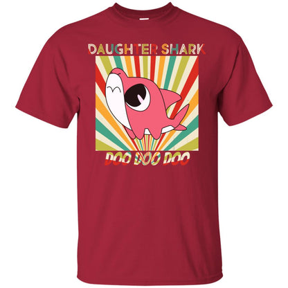 Daughter Shark Doo Doo Doo Family Shark Gift Shirt Cardinal