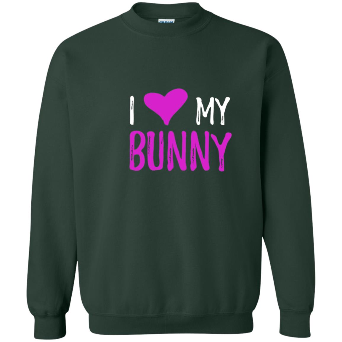 Bunny Rabbit Mom Shirt I Love My Bunny Forest Green