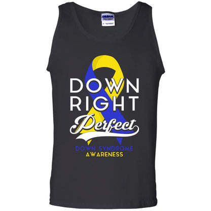 Down Right Perfect Down Syndrome Awareness T-shirt Black