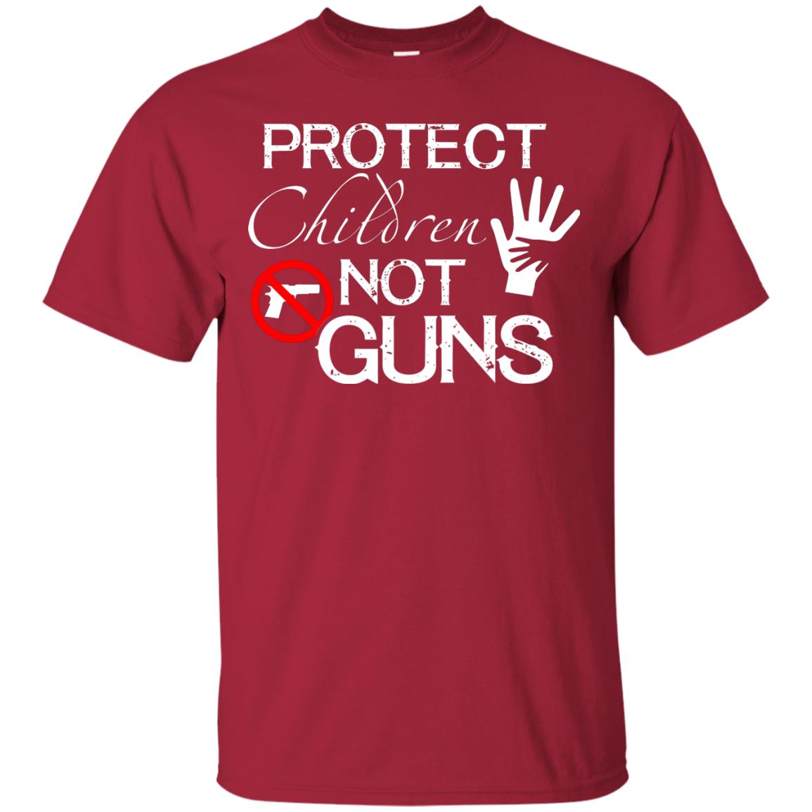Anti Gun T-shirt Protect Children Not Gun Cardinal