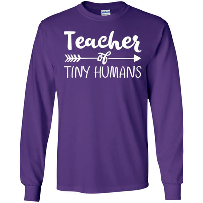 Kindergarten Preschool T-shirt Teacher Of Tiny Humans Purple