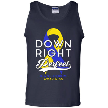 Down Right Perfect Down Syndrome Awareness T-shirt Navy