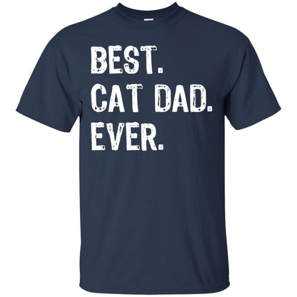 Cat Lover T-shirt Best Cat Dad Ever Navy