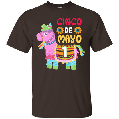 Cinco De Mayo Pinata Jockeys Horse Race 1st Birthday T-shirt Dark Chocolate