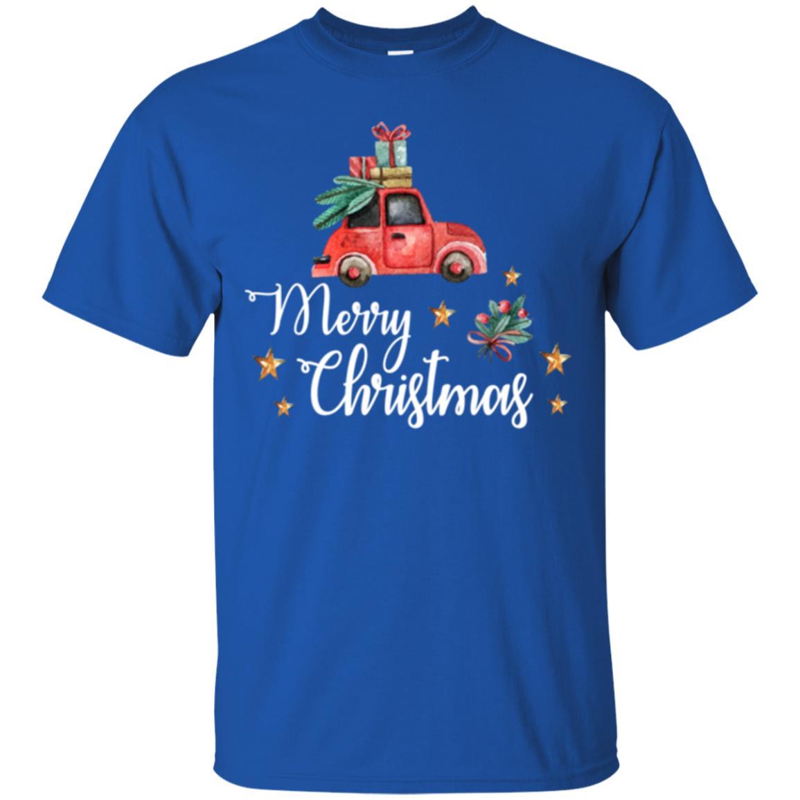 Car Lover T-shirt Merry Christmas T-shirt Royal