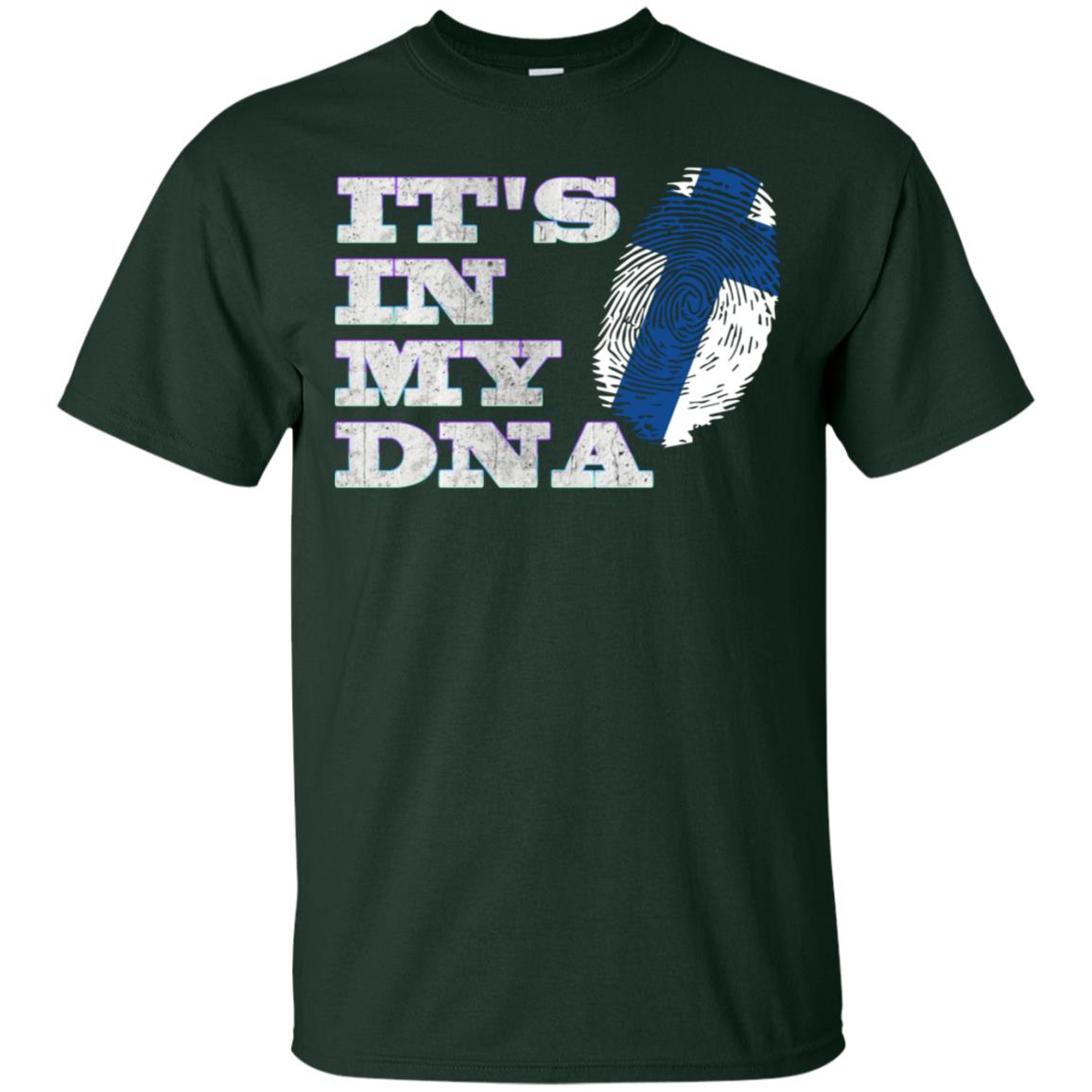 It's In My Dna Finnish Finland Flag Shirt Forest