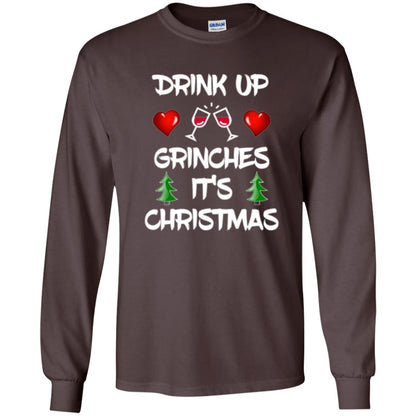 Christmas T-shirt Drink Up Grinches It_s Christmas Dark Chocolate